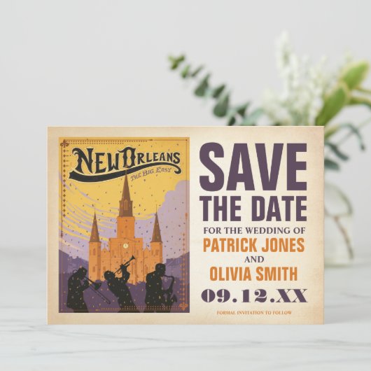 Save The Date | New Orleans, LA (Stehend Vorderseite)