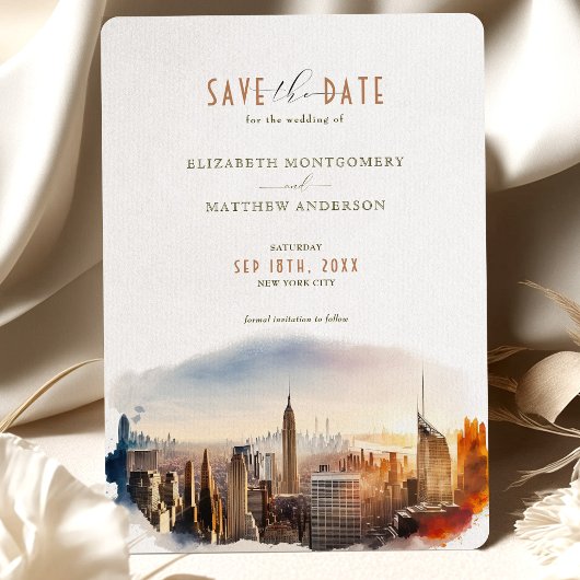 Save the Date New York City Zielort Einladung
