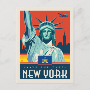 Save The Date New York Einladungspostkarte