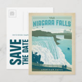 Save The Date | Niagara Falls, NY Ankündigungspostkarte (Vorne/Hinten)