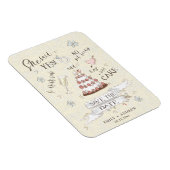 Save the Date niedliche Cartoon-Abbildung Magnet (Rechte Seite)