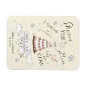 Save the Date niedliche Cartoon-Abbildung Magnet (Horizontal)