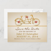 Save the Date niedliche Fahrradpostkarten Ankündigungspostkarte (Vorne/Hinten)