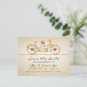 Save the Date niedliche Fahrradpostkarten Ankündigungspostkarte (Stehend Vorderseite)