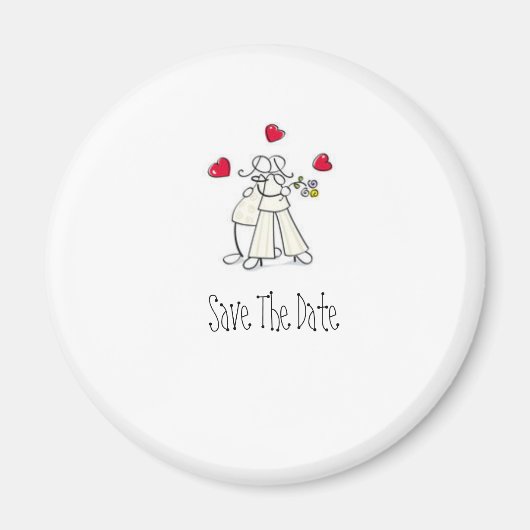 Save the Date Niedliche Hochzeitsmagnete Personali Magnet (Vorne)