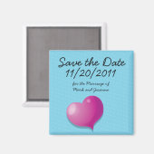 Save the Date Niedliche Liebe Herzplatz Magnet (Vorderseite/Rückseite)