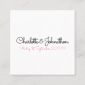 Save the Date niedlicher Teddybär Telefonnummerkarte (Rückseite)