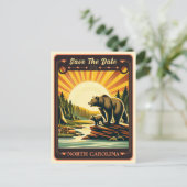 Save The Date | North Carolina Einladung Postkarte (Stehend Vorderseite)