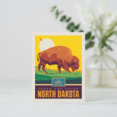Save The Date | North Dakota Einladungspostkarte (Stehend Vorderseite)