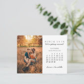 Save the Date November 2022 Monatskalender Postkarte (Stehend Vorderseite)