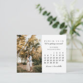 Save the Date November 2023 Kalendermonat Postkarte (Stehend Vorderseite)