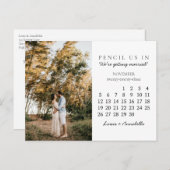 Save the Date November 2023 Kalendermonat Postkarte (Vorne/Hinten)