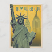 Save The Date | NYC - Lady Liberty Ankündigungspostkarte (Vorderseite)