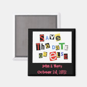 Save the Date, oder sonst! Magnet (Vorderseite/Rückseite)