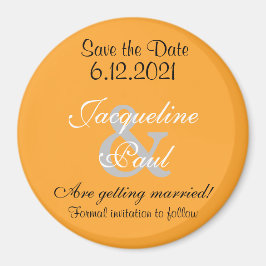 Save the Date Orange Magnete Magnet