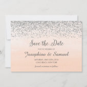 Save the Date Orangefarbene Farbe Einladung (Vorderseite)