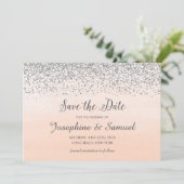 Save the Date Orangefarbene Farbe Einladung (Stehend Vorderseite)