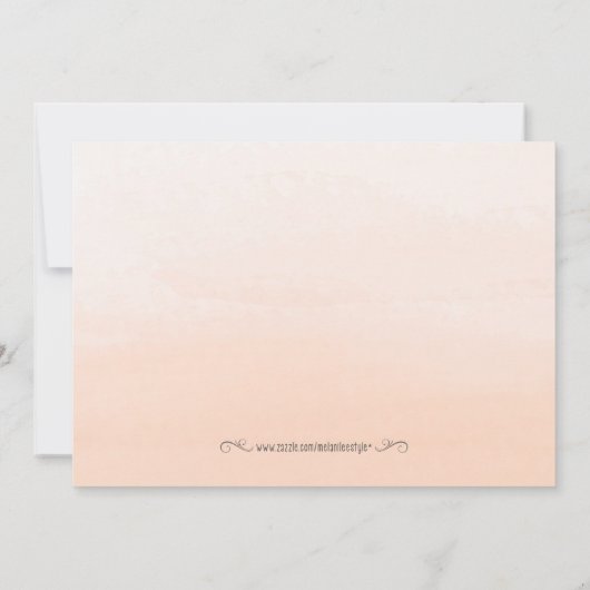 Save the Date Orangefarbene Farbe Einladung (Rückseite)