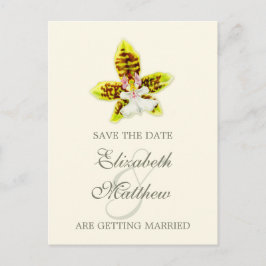 Save the Date Orchidee auf Postkarte