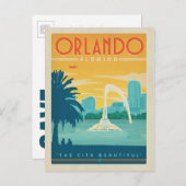 Save The Date | Orlando, FL Ankündigungspostkarte (Vorne/Hinten)