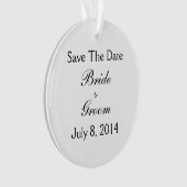 Save The Date Ornament (Vorderseite)