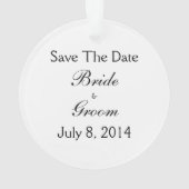 Save The Date Ornament (Rückseite)