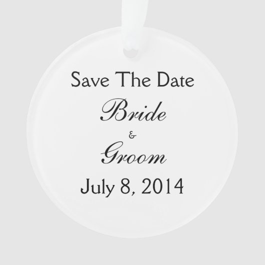 Save The Date Ornament (Vorderseite)