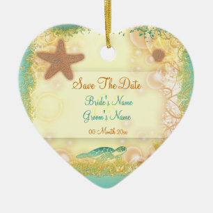 Save-the-Date-Ornament-Einladungen Keramikornament