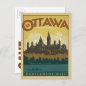 Save The Date | Ottawa, Kanada Ankündigungspostkarte (Vorne/Hinten)
