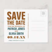 Save The Date | Ottawa, Kanada Ankündigungspostkarte (Rückseite)