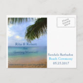 Save The Date | Ozean | Paare Bild Postkarte (Rückseite)