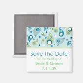 Save the Date - Paisley Magnet (Vorderseite/Rückseite)