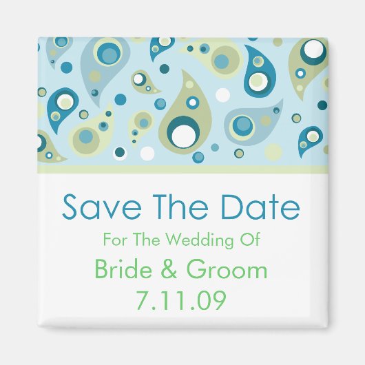 Save the Date - Paisley Magnet (Vorne)