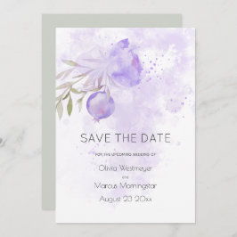 Save the Date Pale Lilac Lila Rose Angesagt Einladung