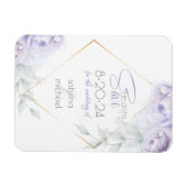 Save The Date | Pale Lilac Watercolor Peonings Magnet (Horizontal)