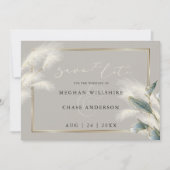 Save the Date Pampas Grass Aquamarin Anthurium (Vorderseite)