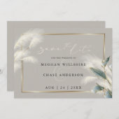 Save the Date Pampas Grass Aquamarin Anthurium (Vorne/Hinten)