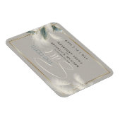 Save the Date Pampas Grass Aquamarin Anthurium Magnet (Rechte Seite)