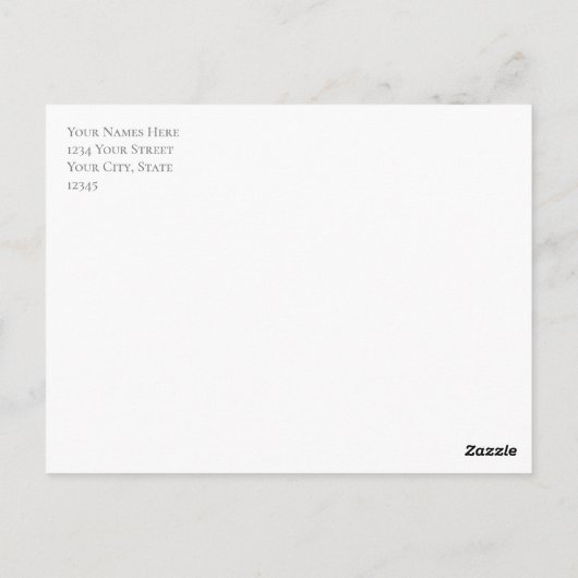 Save the Date Pampas Grass Aquamarin Anthurium Postkarte (Rückseite)