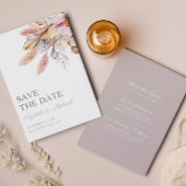 Save the Date Pampas Grass Chic Boho Floral Einladung