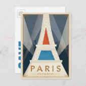 Save The Date | Paris - Die Stadt des Lichts Ankündigungspostkarte (Vorne/Hinten)