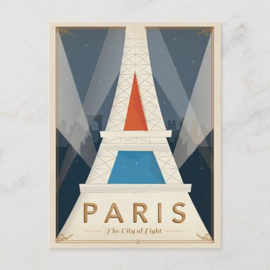 Save The Date | Paris - Die Stadt des Lichts Ankündigungspostkarte (Vorderseite)