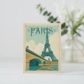 Save The Date | Paris Frankreich - Eiffelturm Ankündigungspostkarte (Stehend Vorderseite)