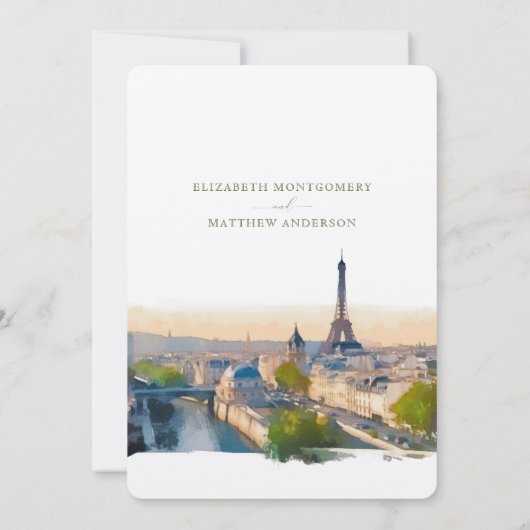 Save the Date Paris - Frankreich - Einladung (Rückseite)