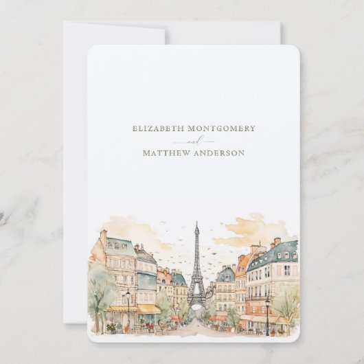 Save the Date Paris - Frankreich - Einladung (Rückseite)