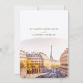 Save the Date Paris - Frankreich Zielort Einladung (Rückseite)