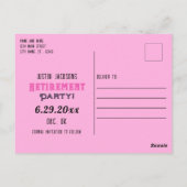 Save the Date Party für tropische Altersversorgung Postkarte (Rückseite)