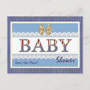 Save the Date Patriotic Baby Dusche Postkarte
