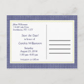 Save the Date Patriotic Baby Dusche Postkarte (Rückseite)