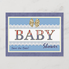 Save the Date Patriotic Baby Dusche Postkarte